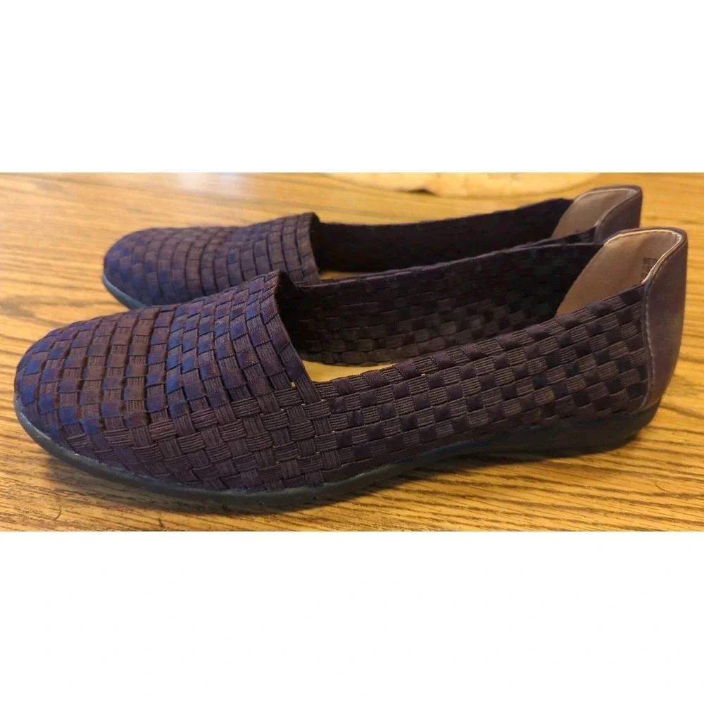 Comfortview Bethany Shoes Women 10 Wide Loafer Slip on Flat Woven Stretch Spring